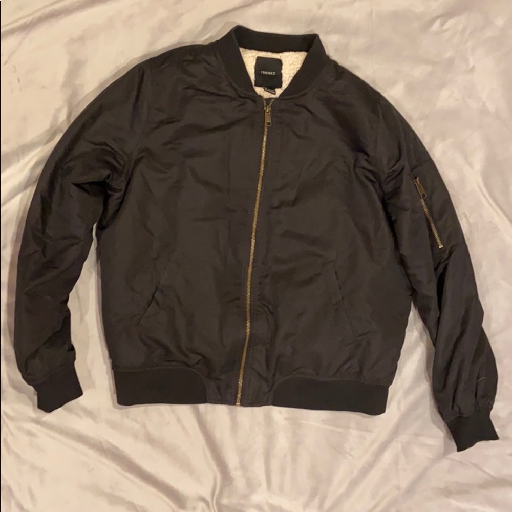 Black bomber jacket